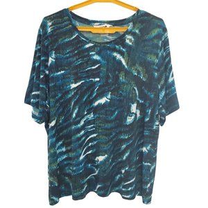 Alia Petites Watercolour Print Short Sleeve Top